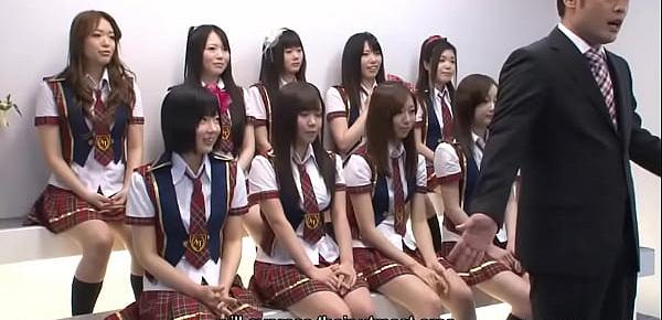  Japanese schoolgirls do some naughty stuff during the idol competition